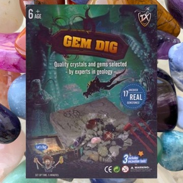 РАСКОПКИ АЛМАЗНЫХ КРИСТАЛЛОВ 6+ ДРАГОЦЕННЫХ КАМЕНЕЙ