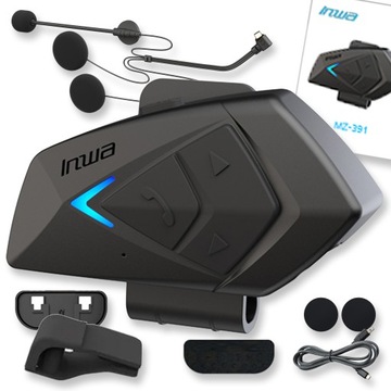 INTERKOM MOTOCYKLOWY BLUETOOTH DO KASKU PRO KASK SŁUCHAWKI NA MOTOCYKL BT