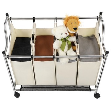 КОРЗИНА ДЛЯ БЕЛЬЯ Органайзер 4 ОТДЕЛЕНИЯ для сортировки серийных номеров