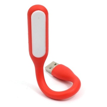 SLIM РЕЗИНОВАЯ ЛАМПА ДЛЯ НОУТБУКА ДЛЯ USB, красная