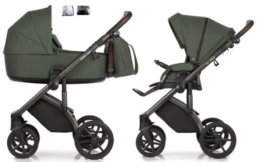 ROAN BASS NEXT WÓZEK 2W1 NIGHT GREEN ADAPTERY MC