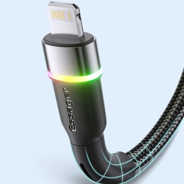 USB-КАБЕЛЬ ESSAGER 2.4A LIGHTNING ДЛЯ IPHONE 1 м со светодиодом