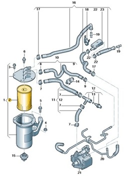 WKŁAD FILTRA PALIWA VW AUDI SEAT SKODA ORYGINAŁ