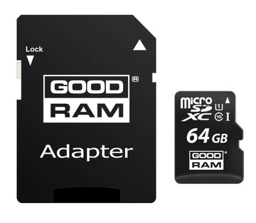 KARTA PAMIĘCI microSDXC 64GB CLASS 10 + ADAPTER DO SD