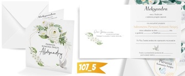 ПРИГЛАШЕНИЕ НА ПРИЧАСТИЕ ИМЯ РЕБЕНКА + КОНВЕРТ ВКЛЮЧЕН [107_5]