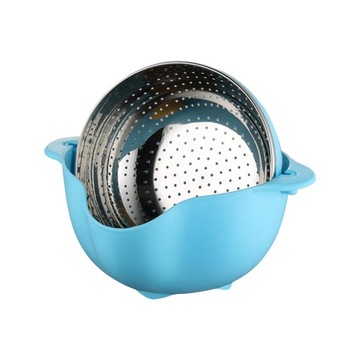 Double Layered Drain Basket Reusable for Blue