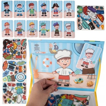 ЗАГАДКА С МАГНИТНЫМИ БЛОКАМИ МАГНИТНАЯ ЗАГАДКА ОДЕВАНИЕ КУКЛЫ СООТВЕТСТВИЕ