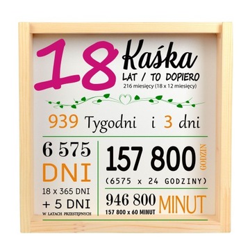 PERSONALIZOWANA SKARBONKA PREZENT NA 18 URODZINY
