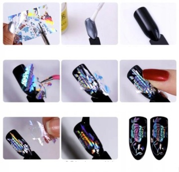 ТРАНСФЕРНАЯ ФОЛЬГА ДЛЯ УКРАШЕНИЯ НОГТЕЙ РАЗЛИЧНЫЕ УЗОРЫ 80см