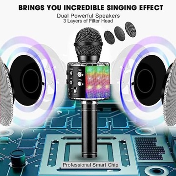 КАРАОКЕ МИКРОФОН БЕСПРОВОДНОЙ ДИНАМИК BLUETOOTH