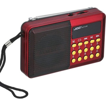 Мини-цифровое FM/MP3-радио с USB-аккумулятором, красное