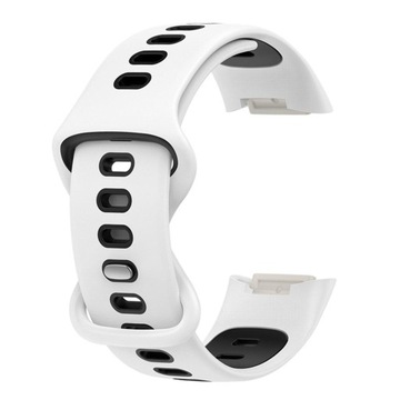 Opaski Miękki silikonowy pasek do Fitbit charge5 Biały