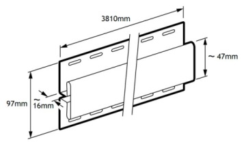 Софит Софит Борышев GRAFIT 30,5см х 3,39м / шт.