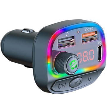FM-ПЕРЕДАТЧИК BLUETOOTH АВТОМОБИЛЬНОЕ ЗАРЯДНОЕ УСТРОЙСТВО ДЛЯ АВТОМОБИЛЯ USB USB-C QC 3.0 PD