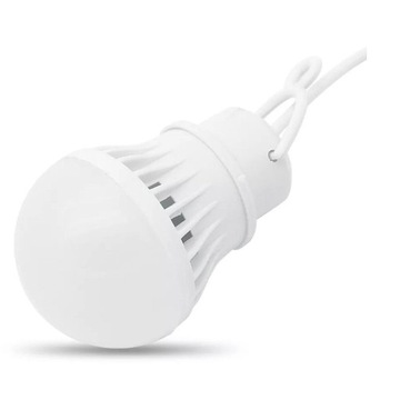 Żarówka LED na USB światło białe 3W 200lm kabel 1m