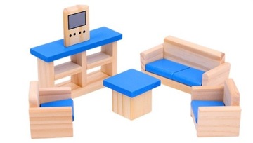 Кукольный домик с розовыми ставнями и открывающейся террасой