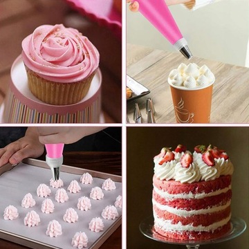 РУКАВ ДЛЯ КОНДИТЕРСКИХ 3x НАБОР МЕГА СИЛИКОНОВЫЙ, 36 ПРЕДМЕТОВ