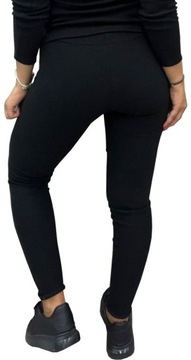 LEGGINSY PRĄŻKOWANE GETRY W PRĄŻKI SPODNIE RURKI S