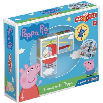 Geomag - MagiCube Peppa Pig - Podróż z Peppą - 3el, Świnka Peppa