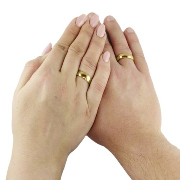 ЗОЛОТОЕ ОБРУЧАЛЬНОЕ КОЛЬЦО КО1 КЛАССИЧЕСКОЕ СТАЛЬ 316L 1 ШТ.