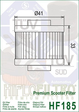 МАСЛЯНЫЙ ФИЛЬТР HIFLOFILTRO HF185