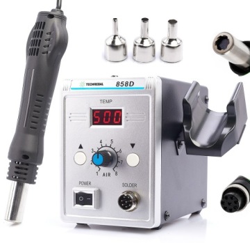 ПАЯЛЬНАЯ СТАНЦИЯ ДЛЯ СВАРКИ ПЛАСТИКА TECHREBAL 858D 700W 4 НАСАДКИ TECHREBAL