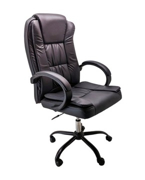 FOTEL BIUROWY CZARNY KRZESŁO BIUROWE FOTEL OBROTOWY ERGONOMICZNY KOMFORTOWY