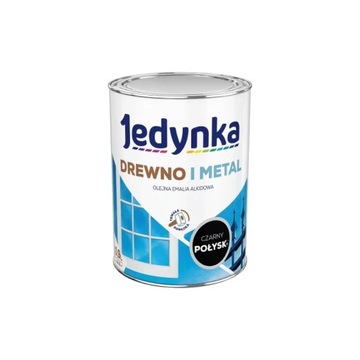 Farba do drewna i metalu Jedynka Alkid czarny 0,9L