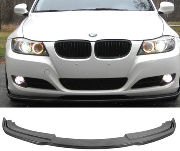 DOKŁADKA ZDERZAKA SPLITTER BMW E90 E91 LCI CZARNY POŁYSK