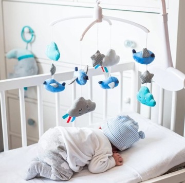 ДЕТСКАЯ кроватка-КАРУСЕЛЬ С САМОЛЕТАМИ МУЗЫКАЛЬНАЯ ШКАТУЛКА