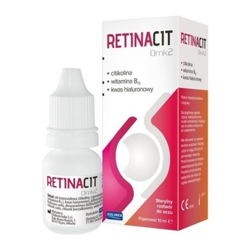 Retinacit Omk2, krople do oczu, 10 ml Citokla kwas hialuronowy witamina B12
