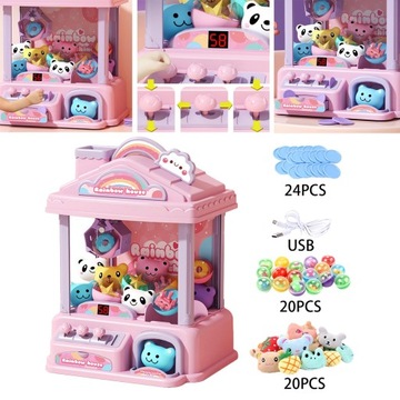 Mini Claw Machine Dozownik cukierków Zabawki Mini automat sprzedający z 20 różami