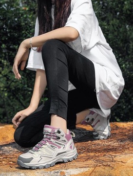 МОДНЫЕ ЖЕНСКИЕ ТРЕККИНГОВЫЕ ОБУВИ ГОРНО-ТУРИСТИЧЕСКИЕ СПОРТИВНЫЕ ФИОЛЕТОВЫЕ Размер 40