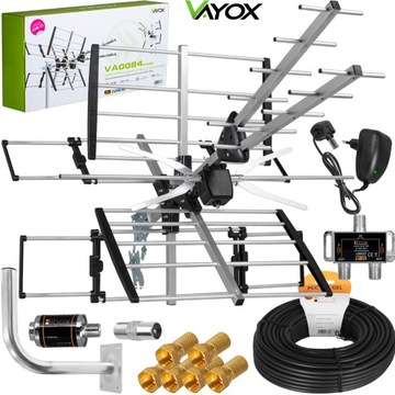 ANTENA KIERUNKOWA DVB-T2 COMBO 4K ZESTAW 2TV VAYOX