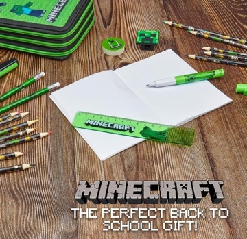БОЛЬШОЙ КЕЙС ДЛЯ ПЕНСИЛОВ MINECRAFT, 3 ОТДЕЛЕНИЯ + АКСЕССУАРЫ