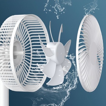 WENTYLATOR WIATRAK BIURKOWY PRZENOŚNY AKUMULATOROWY USB-C 4 PRĘDKOŚCI HIT!