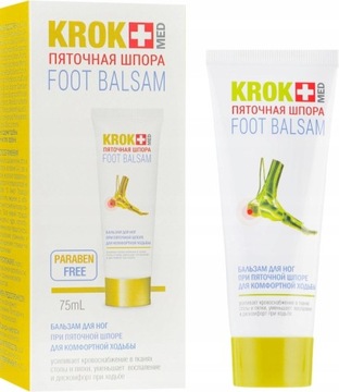 Balsam do stóp na OSTROGĘ PIĘTOWĄ Żywokost 75ml krem ukraiński ekstrakty
