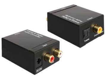 Przejście 2x RCA gn - 1x Toslink gn + Coaxial gn