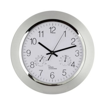Zegar ścienny sterowany radiowo temperatura 34cm