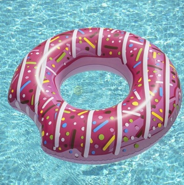 НАДУВНОЕ КОЛЕСО ДЛЯ ПЛАВАНИЯ ПОНЧИК ПЕЧЕНЬЕ РОЗОВОЕ 107 СМ до 100 КГ BESTWAY