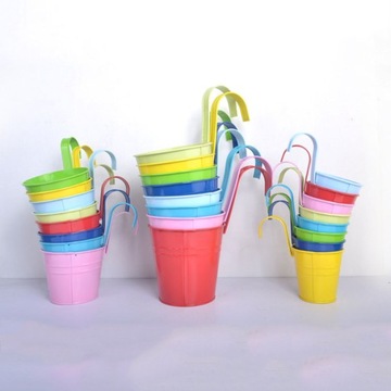 Кованый цветочный горшок с крючком