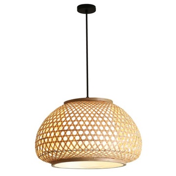 Bambusowy Żyrandol Rattanowa Lampa Wisząca Sufitowa