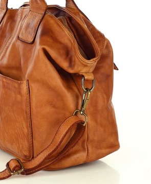 Итальянская женская кожаная сумка-шоппер MAZZINI cam