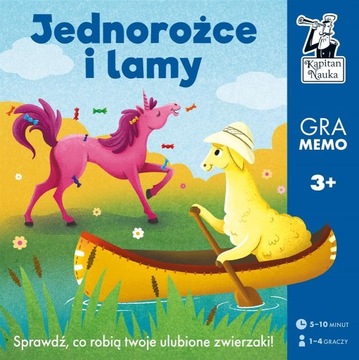 Jednorożce i lamy. Gra memo Kapitan Nauka -tk