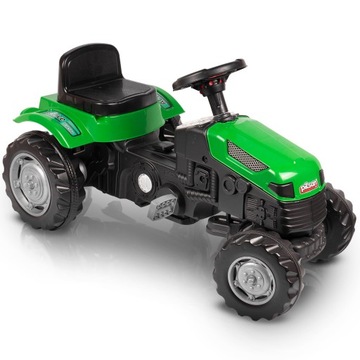 TRAKTOR Z PRZYCZEPĄ NA PEDAŁY OGROMNY DUŻY TRAKTOREK ZIELONY DLA DZIECI