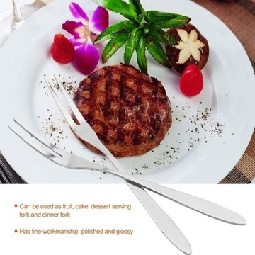 Вилки для подачи фруктовых тортов, 20 шт., набор, нержавеющая сталь