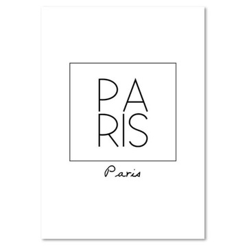 Obraz na płótnie 30x40 paryż paris napis litery