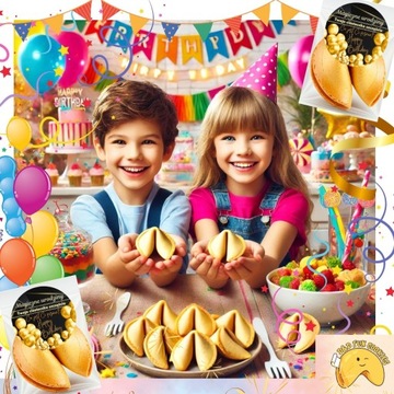 БОЖЕСТВЕННОЕ ПЕЧЕНЬЕ ВОЛШЕБНЫЙ ДЕНЬ РОЖДЕНИЯ ДЛЯ ГОСТЕЙ СПАСИБО 50 штук ВЕСЕЛО