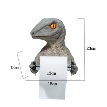 Dinozaur Uchwyt na papier toaletowy Półka