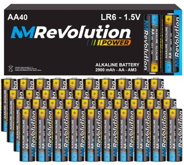 40x BATERIE ALKALICZNE AA PALUCH R6 LR6 STRONG 1.5